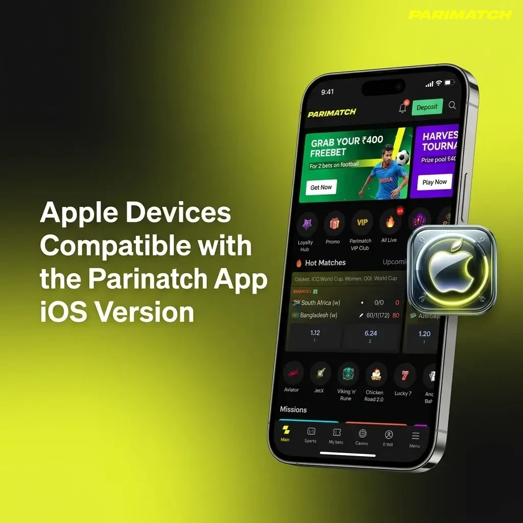 Apple devices compatible with Parimatch iOS PWA app including iPhone and iPad models running iOS 12 or later