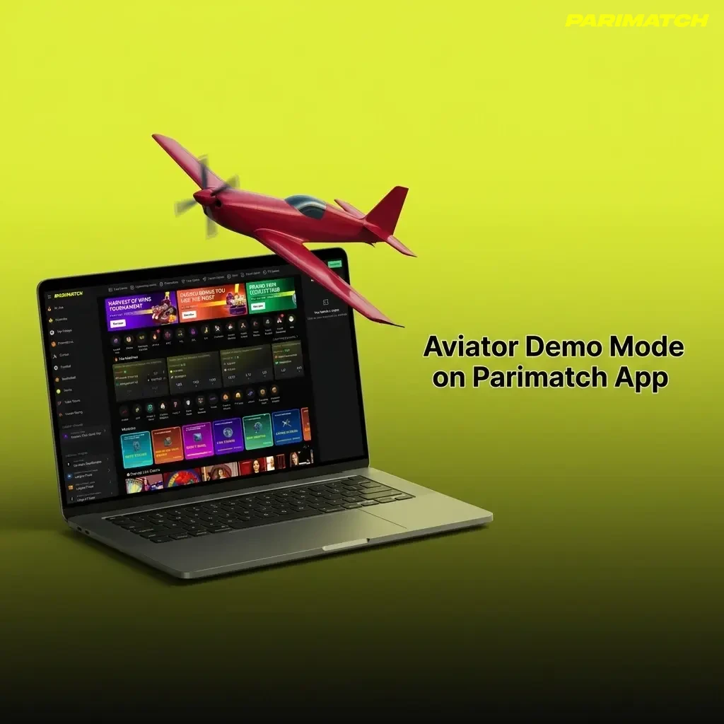 Aviator demo mode on Parimatch App showing virtual credits, auto bet, dual bet, and crash game mechanics practice