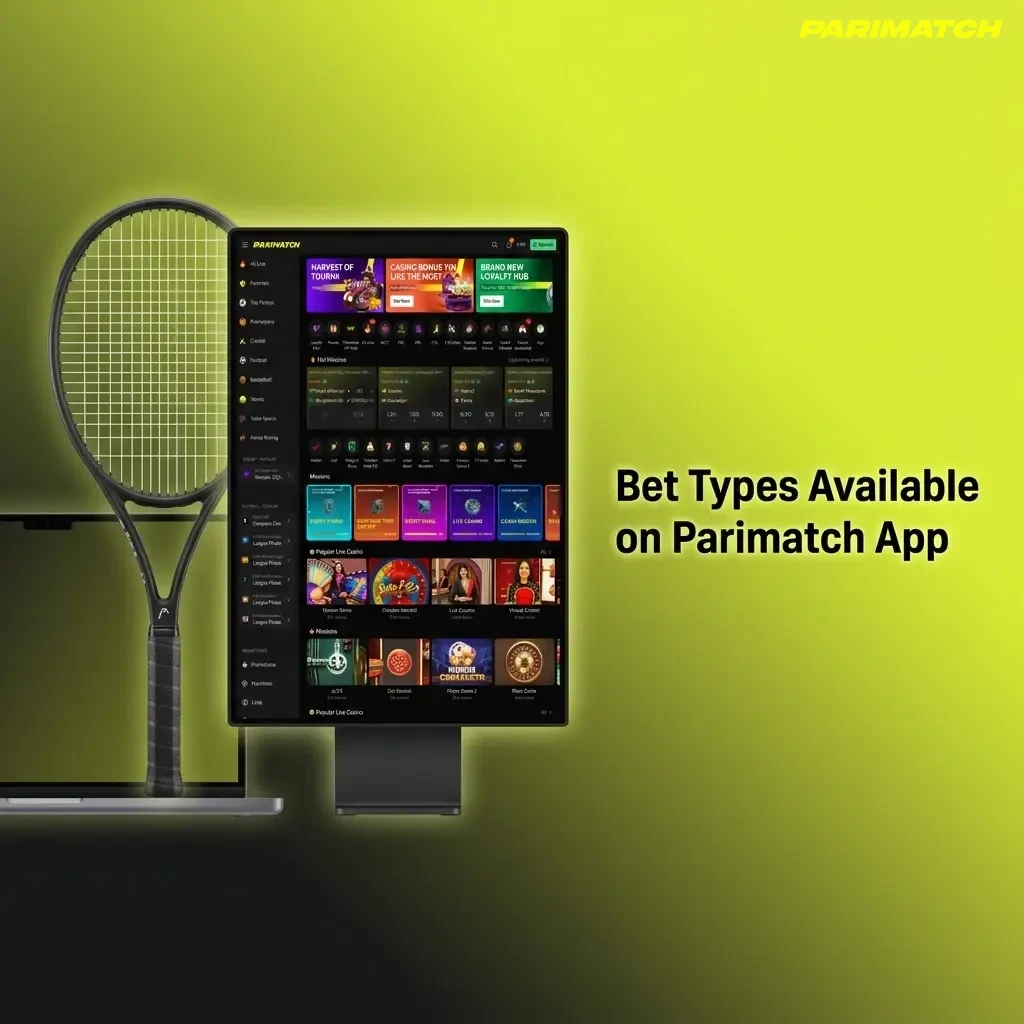 Parimatch app bet types including Single, Express Accumulator, and System bets explained for Indian bettors