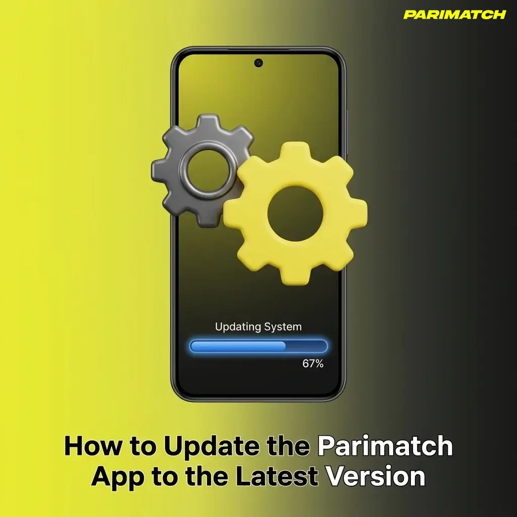 Parimatch app update guide showing APK download for Android and automatic PWA update for iOS users