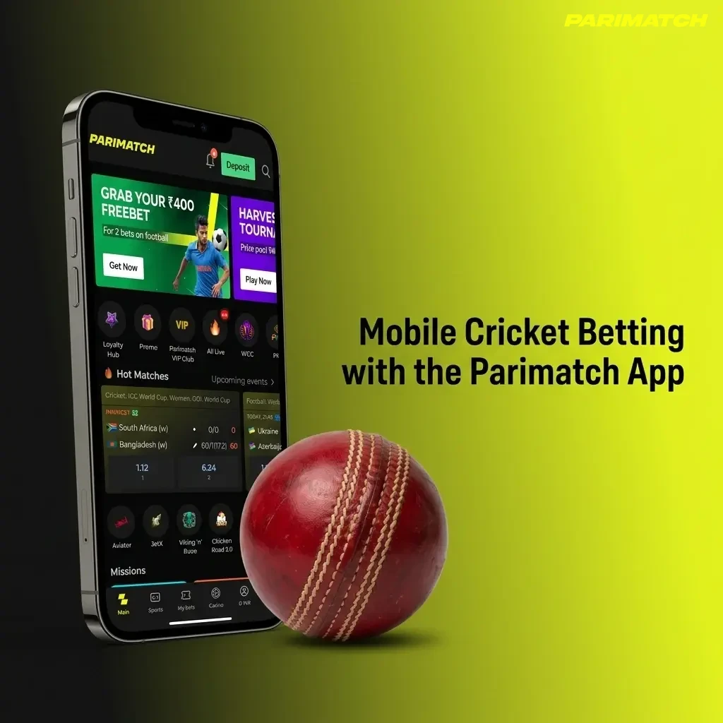 Parimatch App for mobile cricket betting on Android and iOS with live scores, markets, and fast bet placement