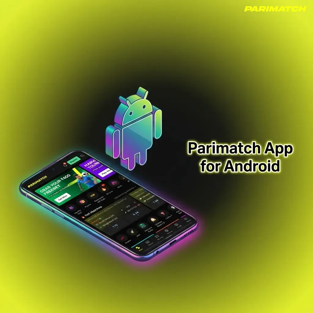 Parimatch Android app interface showing sports betting and live casino options available for Indian users