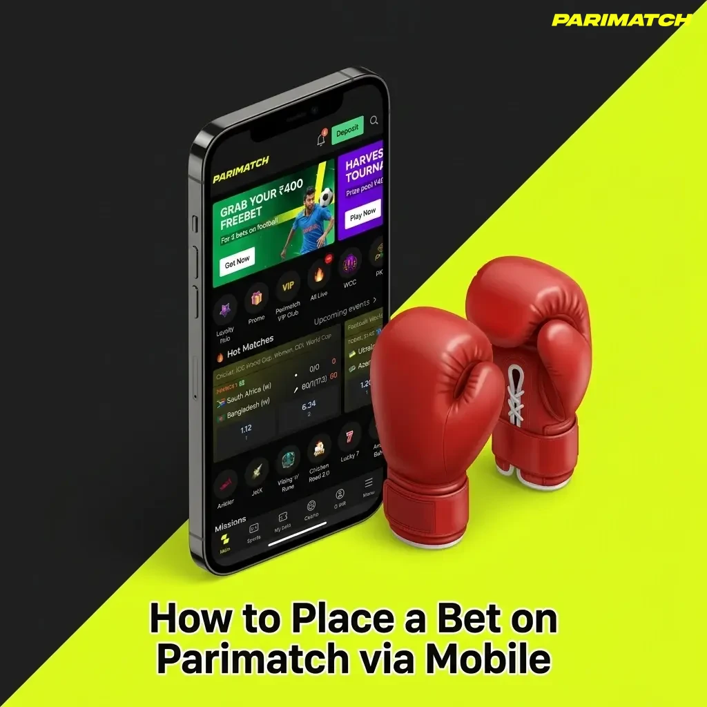 Step-by-step guide on how to place a bet on Parimatch mobile app with bet slip and sports betting options