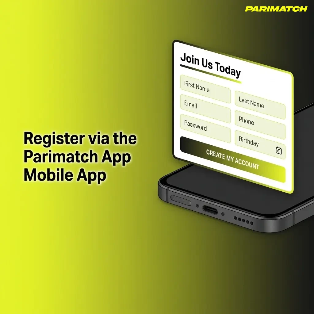 Parimatch App mobile registration steps on Android and iOS with touch-optimised interface for easy sign-up