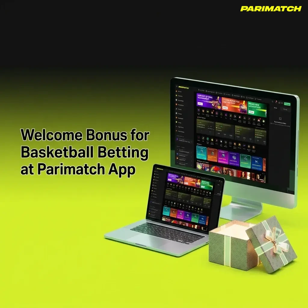 Parimatch App welcome bonus for basketball betting with deposit match offer for new users