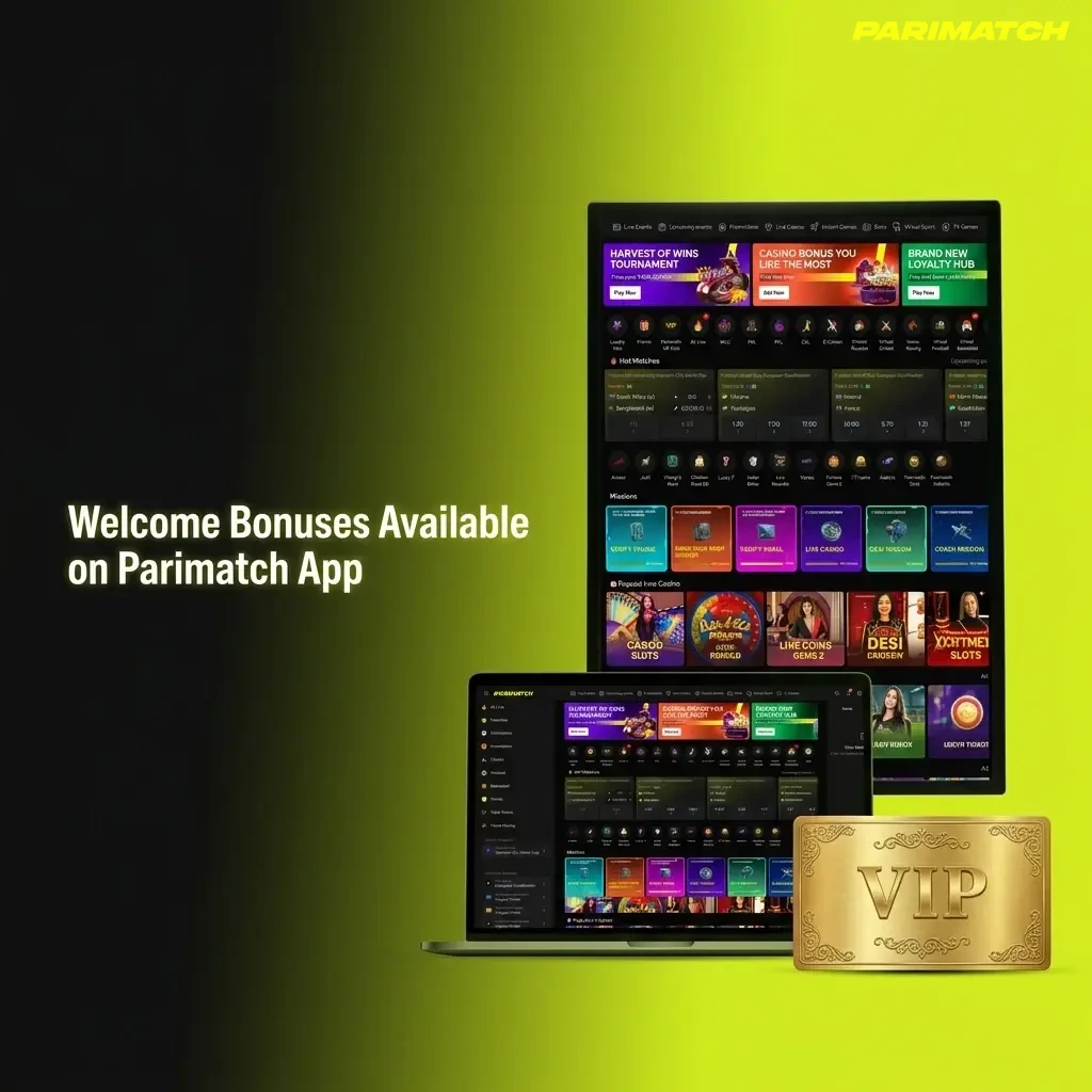Parimatch App welcome bonuses for Indian users including IPL, Sports, Casino, Slots and Instant Games offers
